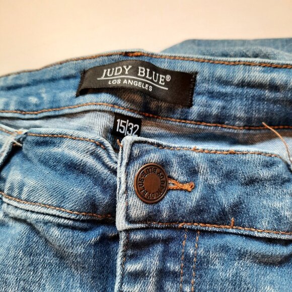 Judy Blue‎ Jeans Womens 15/32 High Rise Skinny Acid Mineral Wash Distressed - Picture 5 of 10